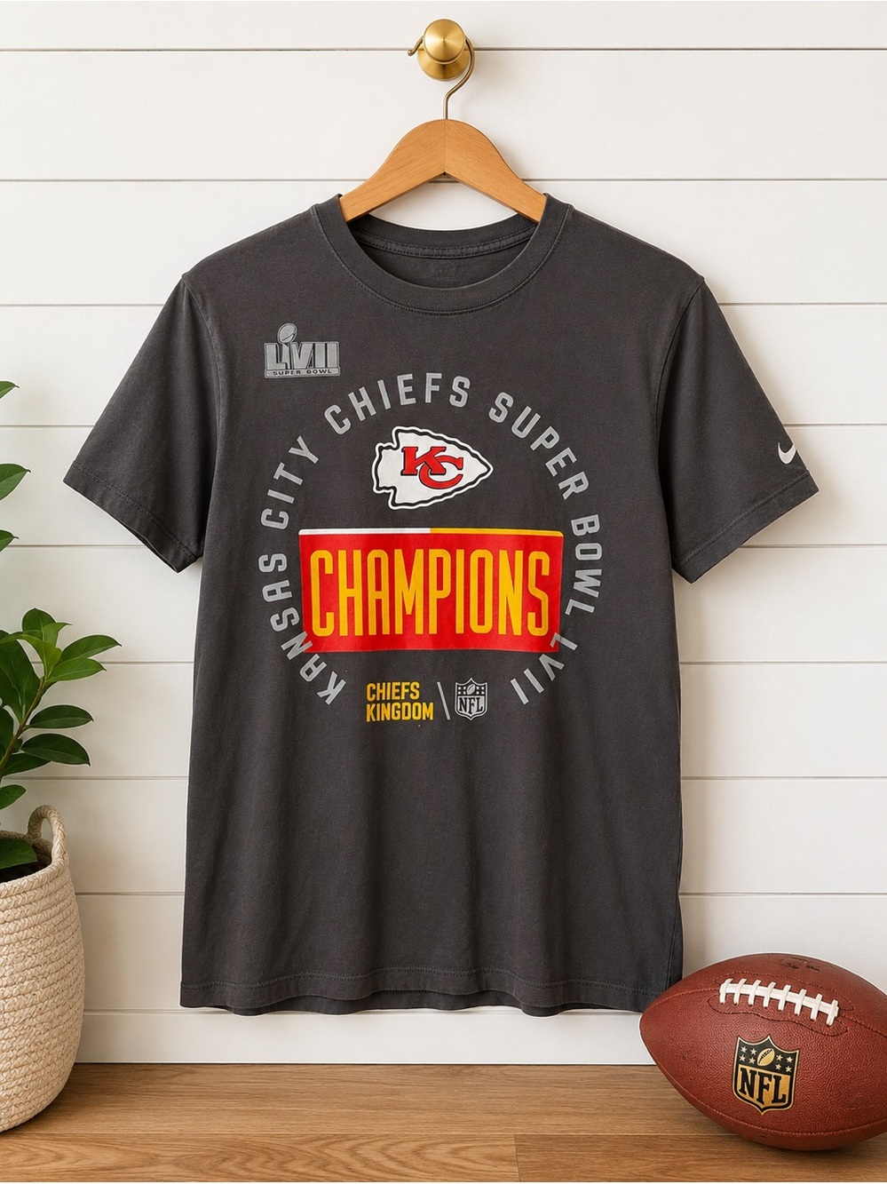 🏈 Nike Kansas City Chiefs Super Bowl LVII Champ Tee | Small | NFL Chiefs Kingdom